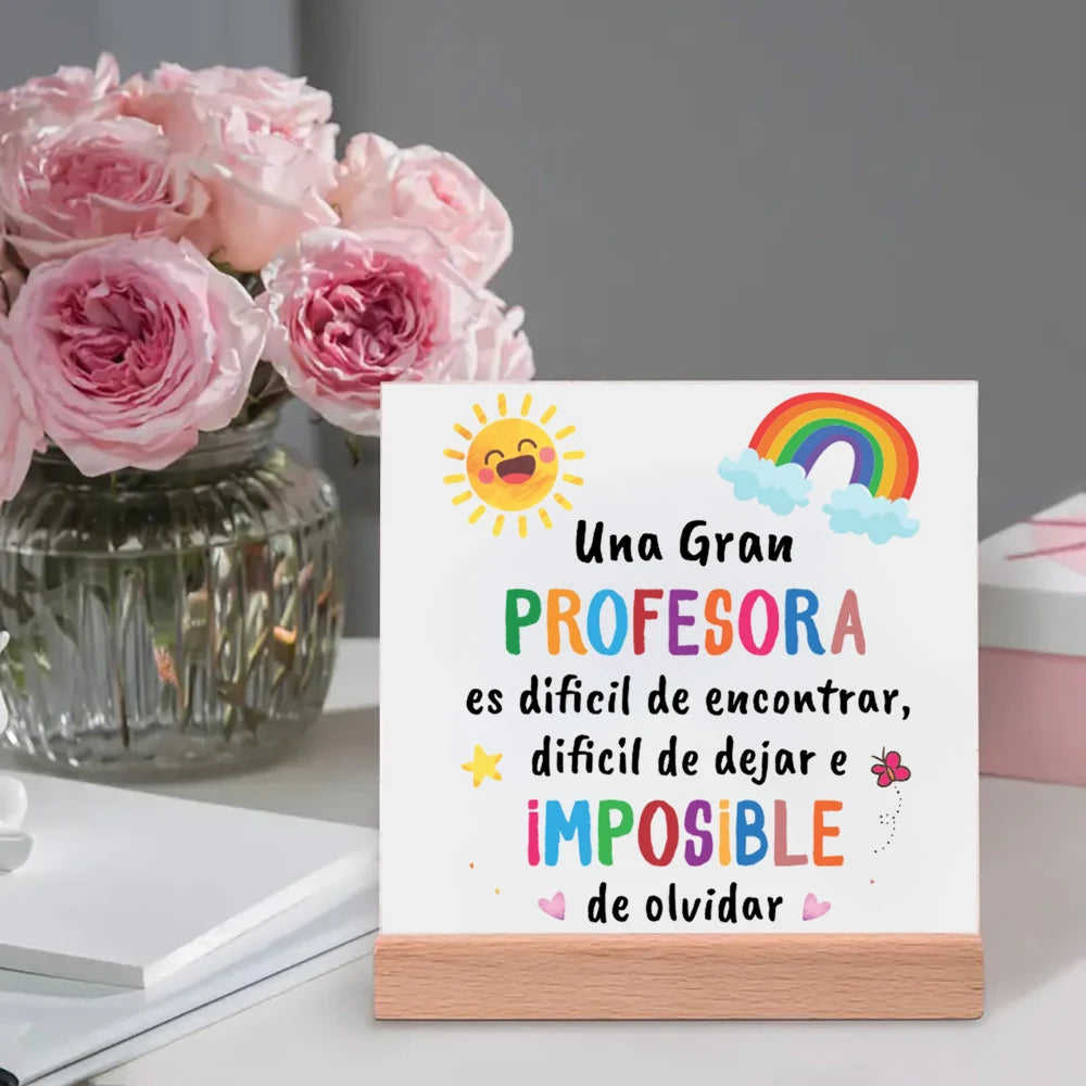 Spanish Ceramic Plaque Sign – Teacher & Graduation Gift Décor