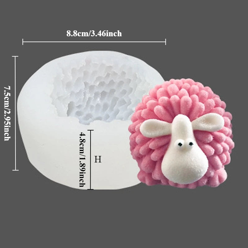 3D Sheep Silicone Mold – DIY Candle, Soap & Resin Craft