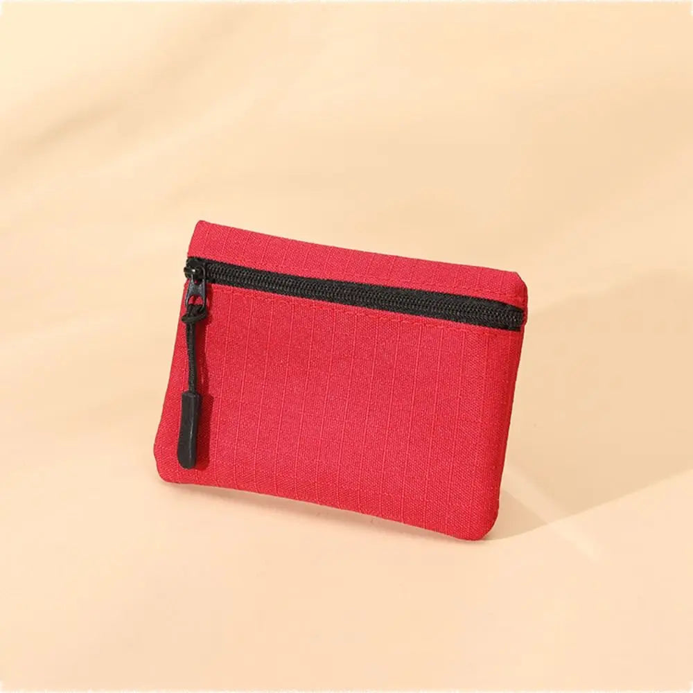 Unisex Mini Canvas Coin Purse – Zipper Wallet & Key Pouch