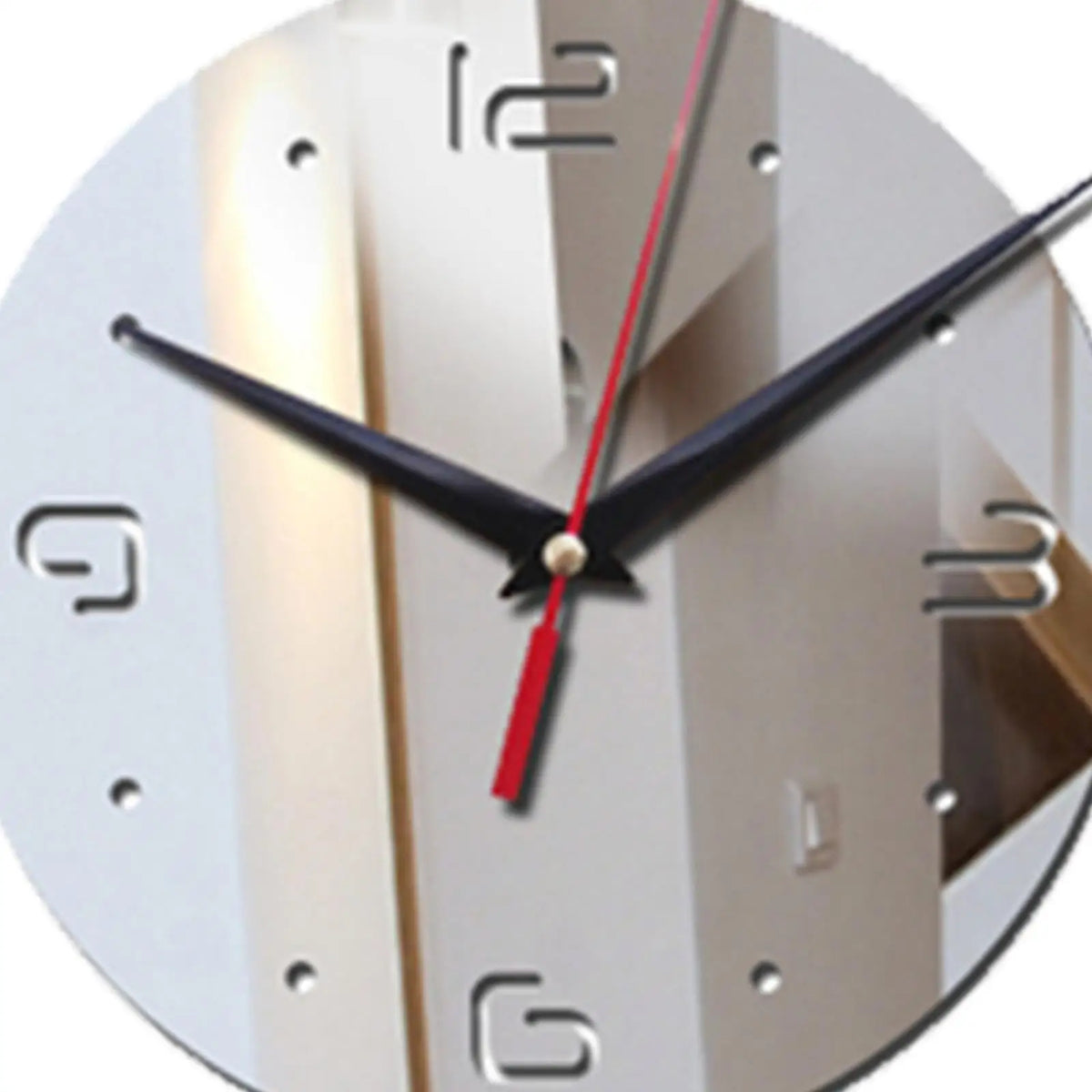 Geometric DIY Mirror Wall Clock – Silent Acrylic Home Décor