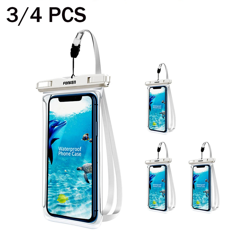 Waterproof Phone Pouch 3/4 Pack – Universal Swim Bag Cover