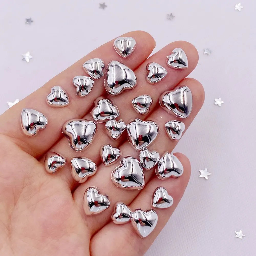 Resin Heart Flatback Crystal Gems 8mm 10mm 12mm – Craft Decor