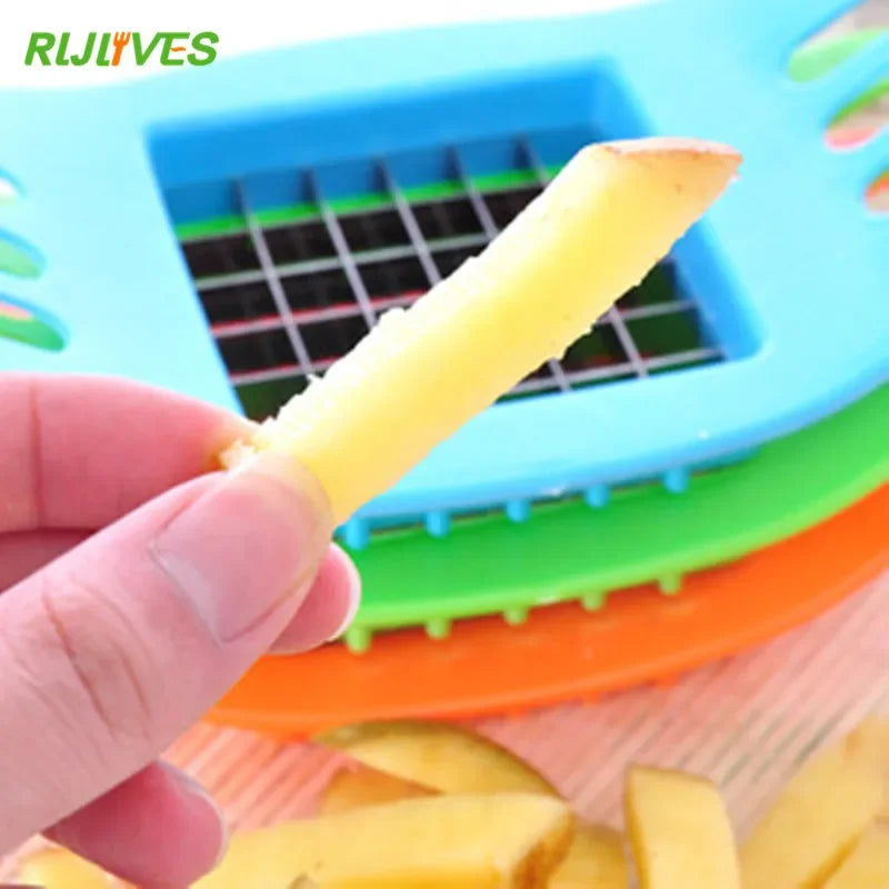 Stainless Steel French Fry Cutter & Potato Vegetable Slicer