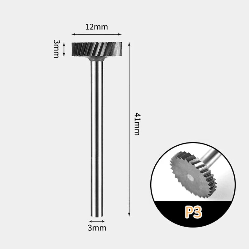 T-Shaped Carbide Tungsten Rotary Burr – 3mm Shank
