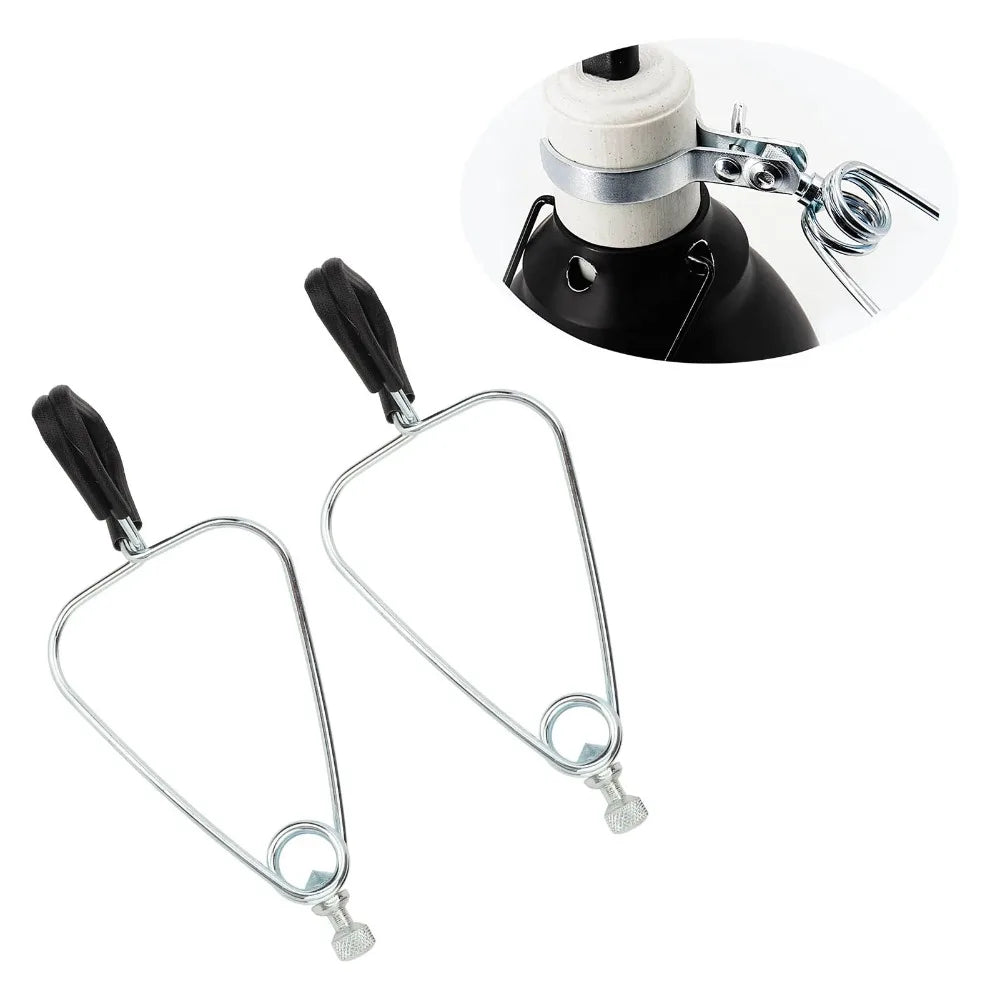 2-Pack Iron Dome Clamp Lampshade Holder for Reptile Terrariums