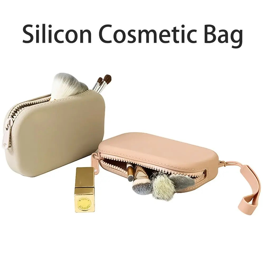 Silicone Cosmetic Bag – Waterproof Zipper Organizer & Coin Purse
