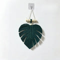 Boho Macrame Leaf Wall Hanging – Handmade Cotton Monstera Decor