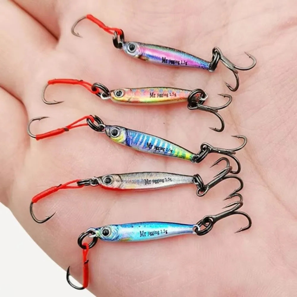 Micro Jig Fishing Lures 1.5g/3g/5g – 3D Bionic Spoon Bait