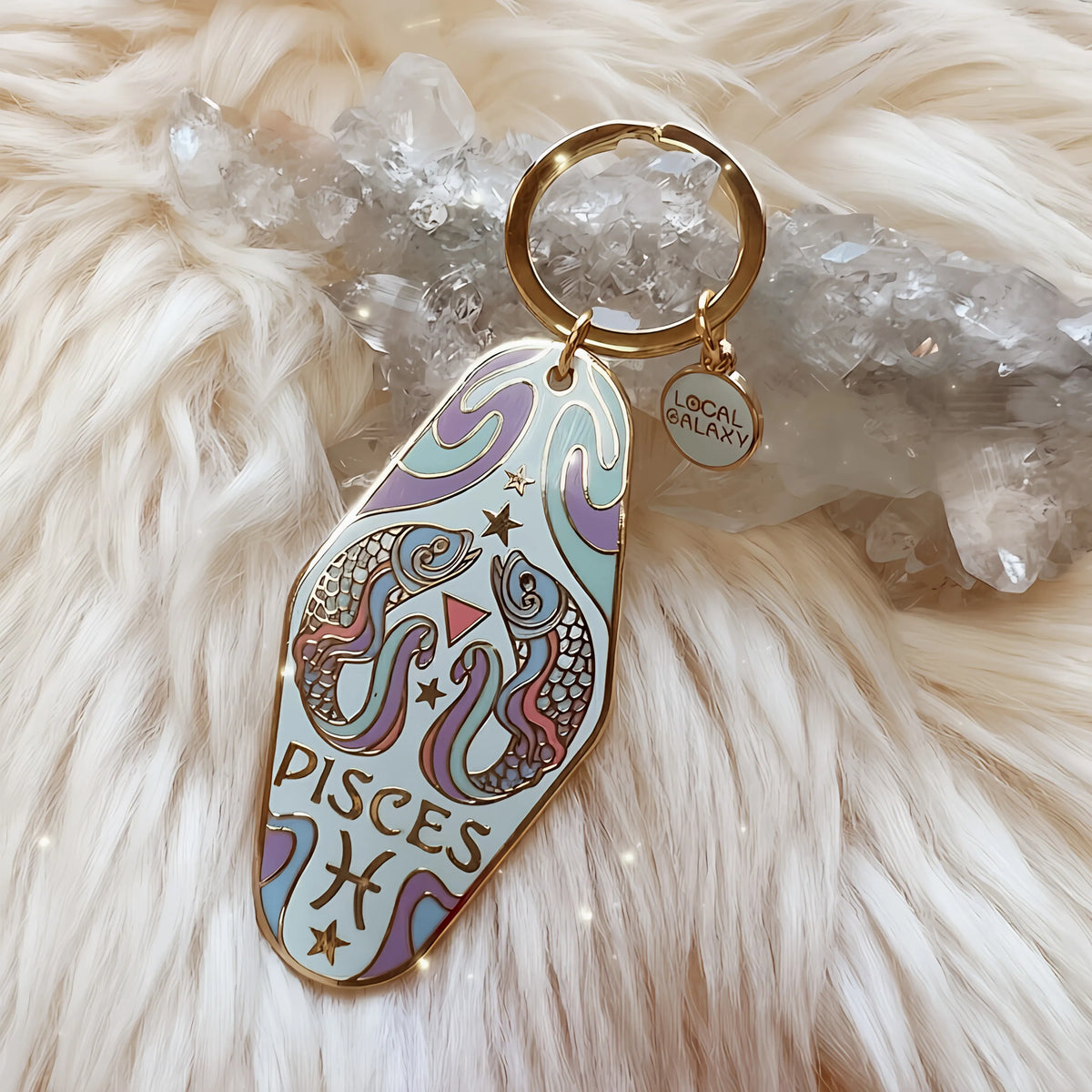 Zodiac Constellation Enamel Metal Keychain | Horoscope Gift