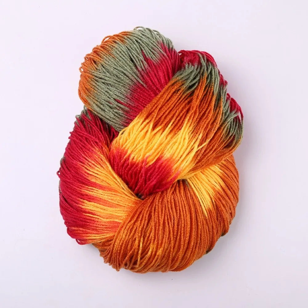 Segment Dyed Acrylic Yarn – Soft Mixed Color Knit & Crochet