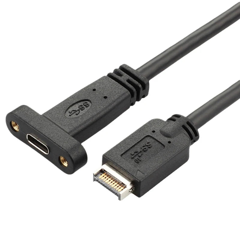 Type E to USB-C Front Panel Adapter – USB 3.1/3.2 PC Header Cable