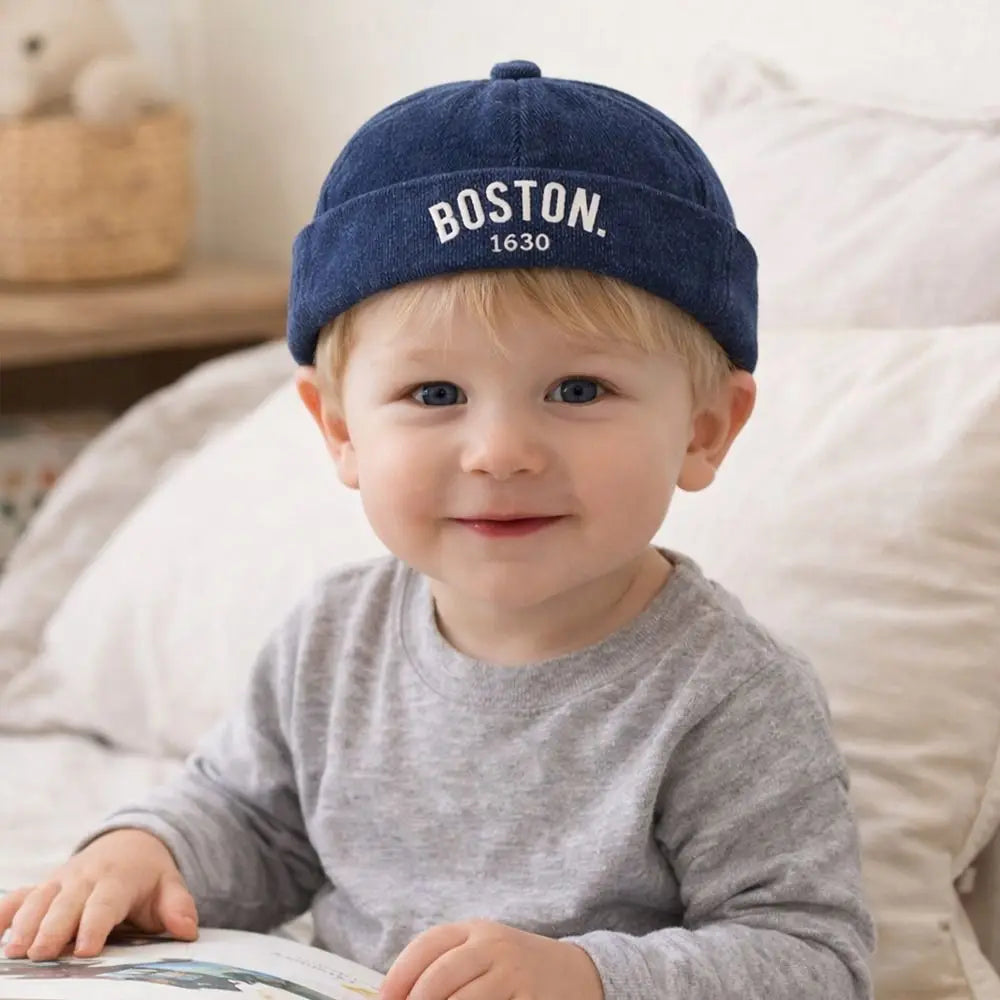 Letter Embroidered Baby Bucket Hat – Adjustable Cotton Cap