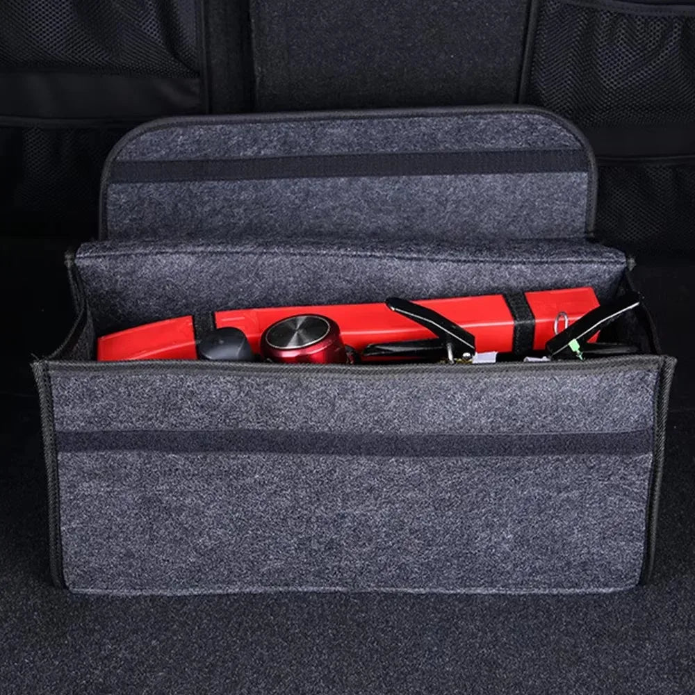 Large Anti-Slip Car Trunk Organizer with Compartments