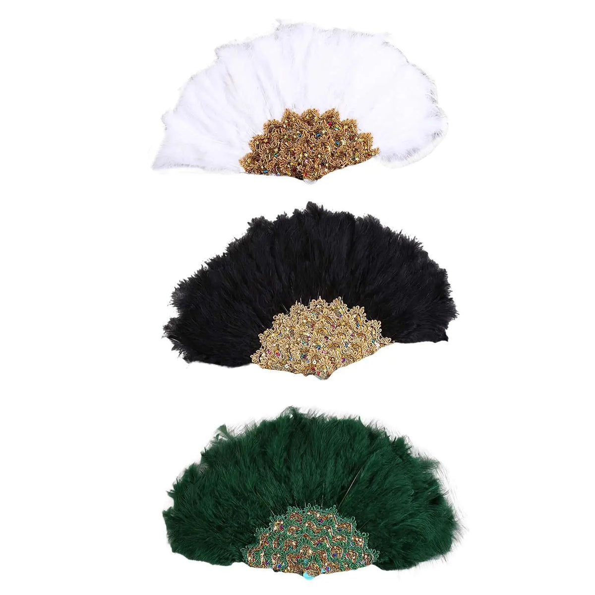 Handmade Feather Decorative Fan – Wedding, Party & Dance