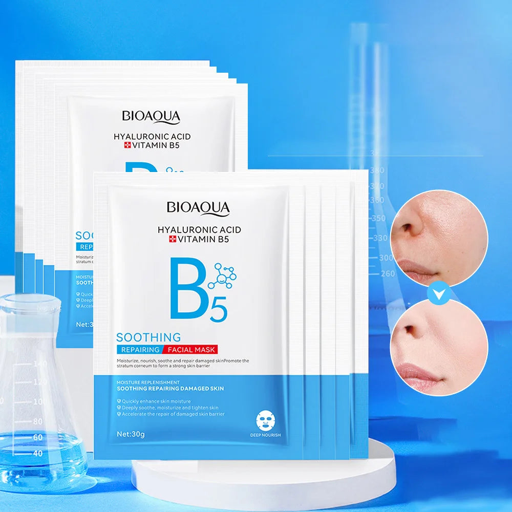 LAIKOU Vitamin B5 & Hyaluronic Acid Sheet Mask Set 12 Pcs