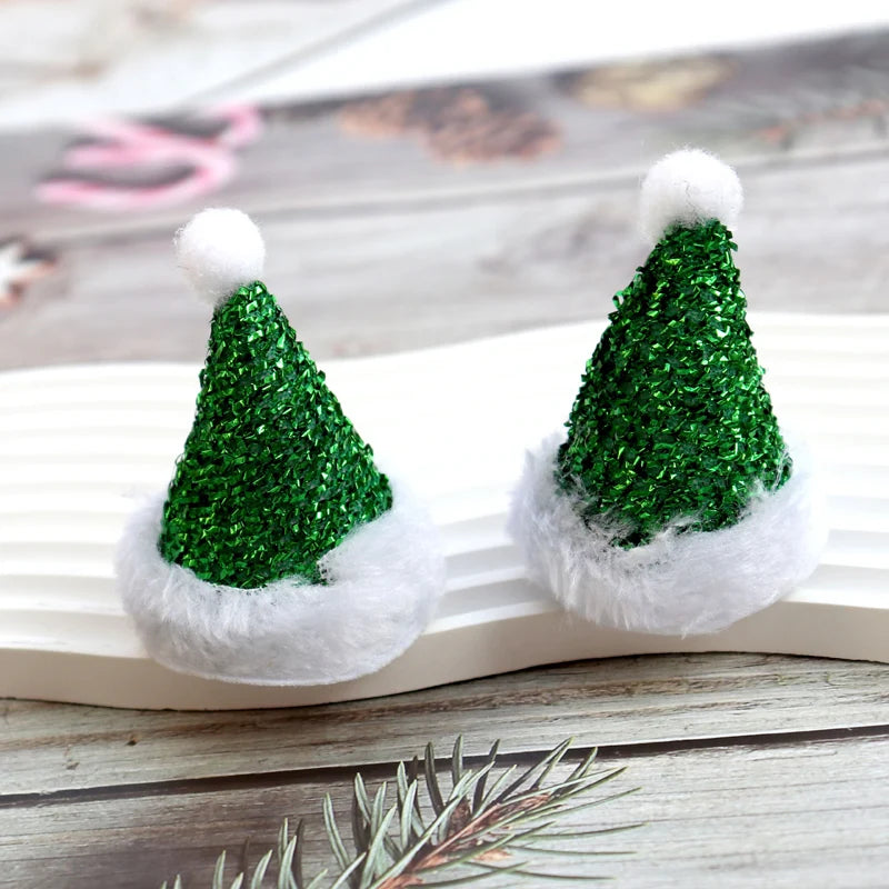 Mini Sequin Santa Hats 5-Pack – 6.5cm Christmas Décor