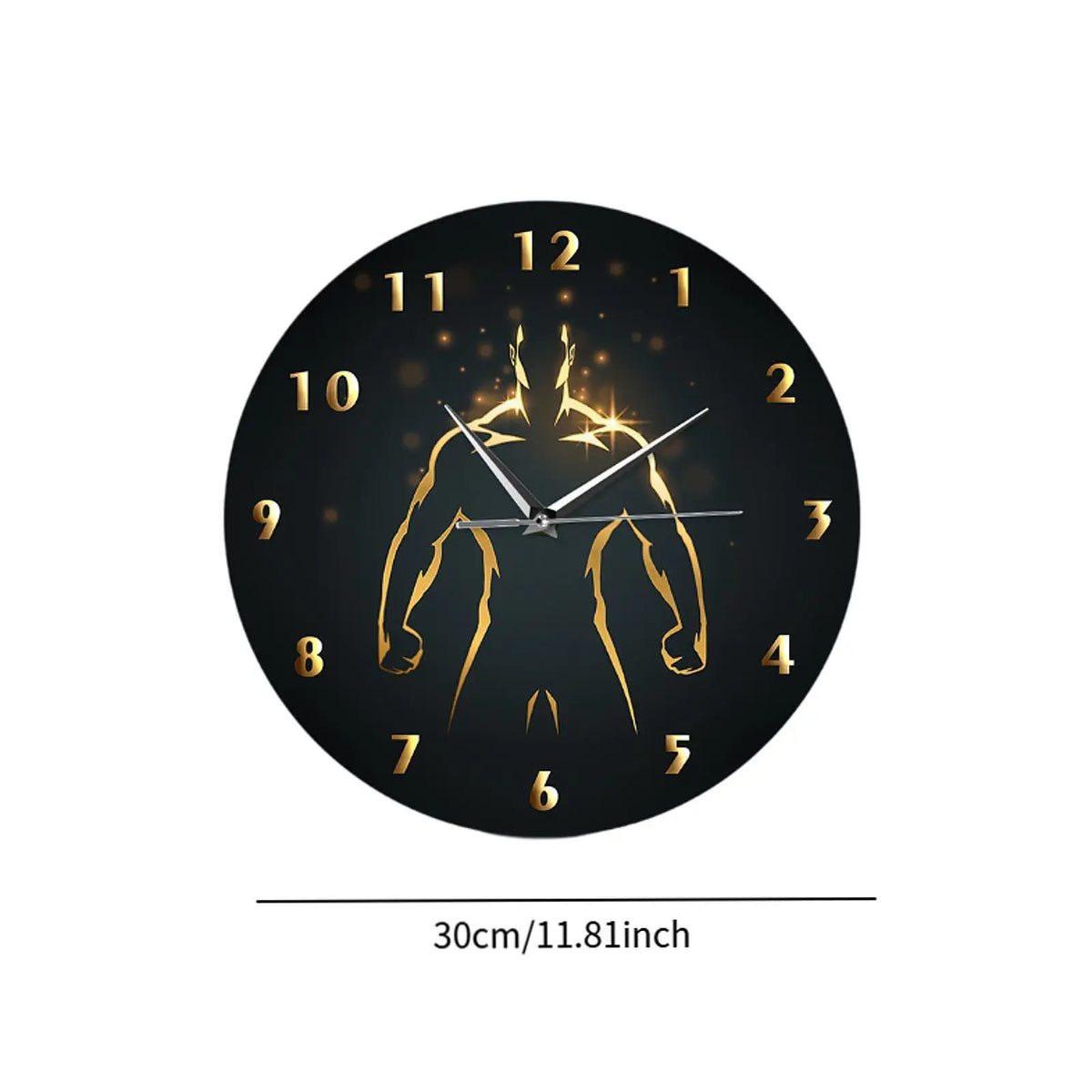 Modern Silent Wall Clock – 12" Round Sweep Hand Home & Gym Decor