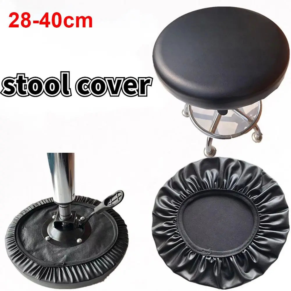 PU Leather Round Chair Seat Cover – Waterproof Slipcover