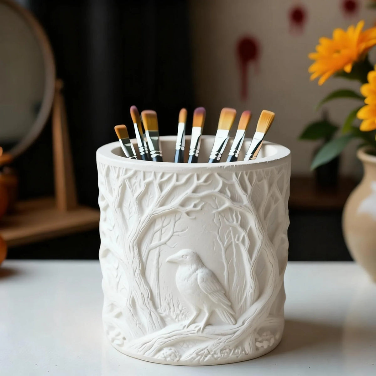 Raven Perch Silicone Mold – DIY Resin Candle & Vase Casting