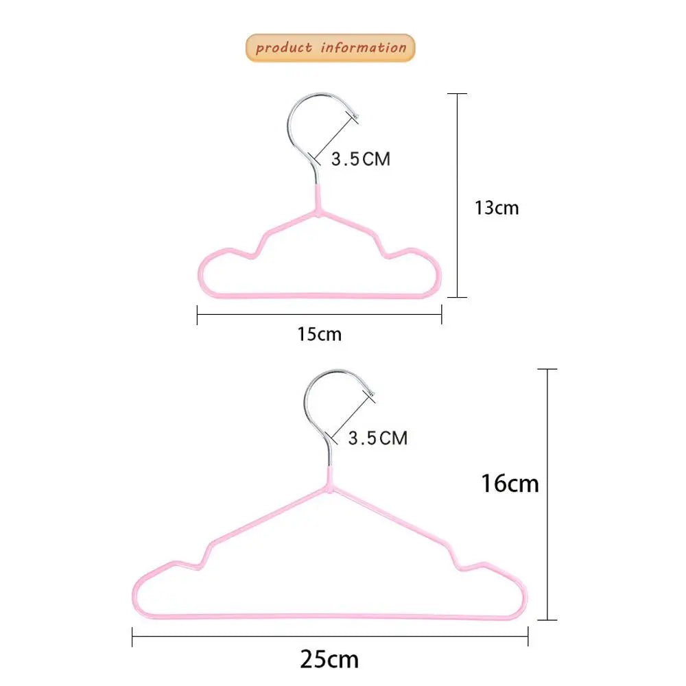10-Pack Mini Metal Pet Clothes Hangers – Non-Slip Display
