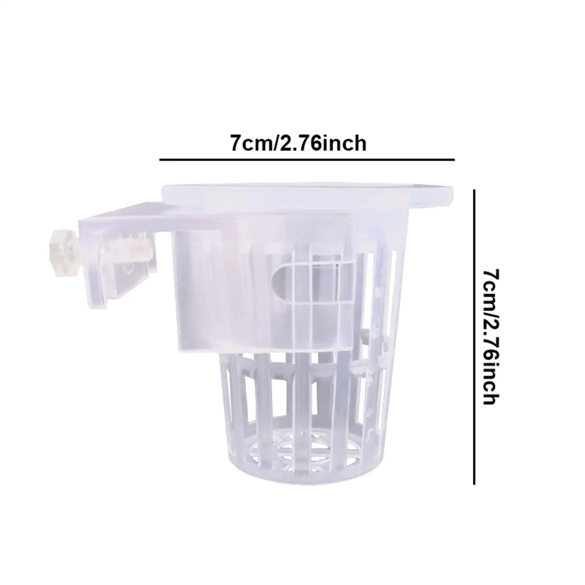 2-Pack Clear Hanging Aquarium Plant Holder | Aquascaping Pot