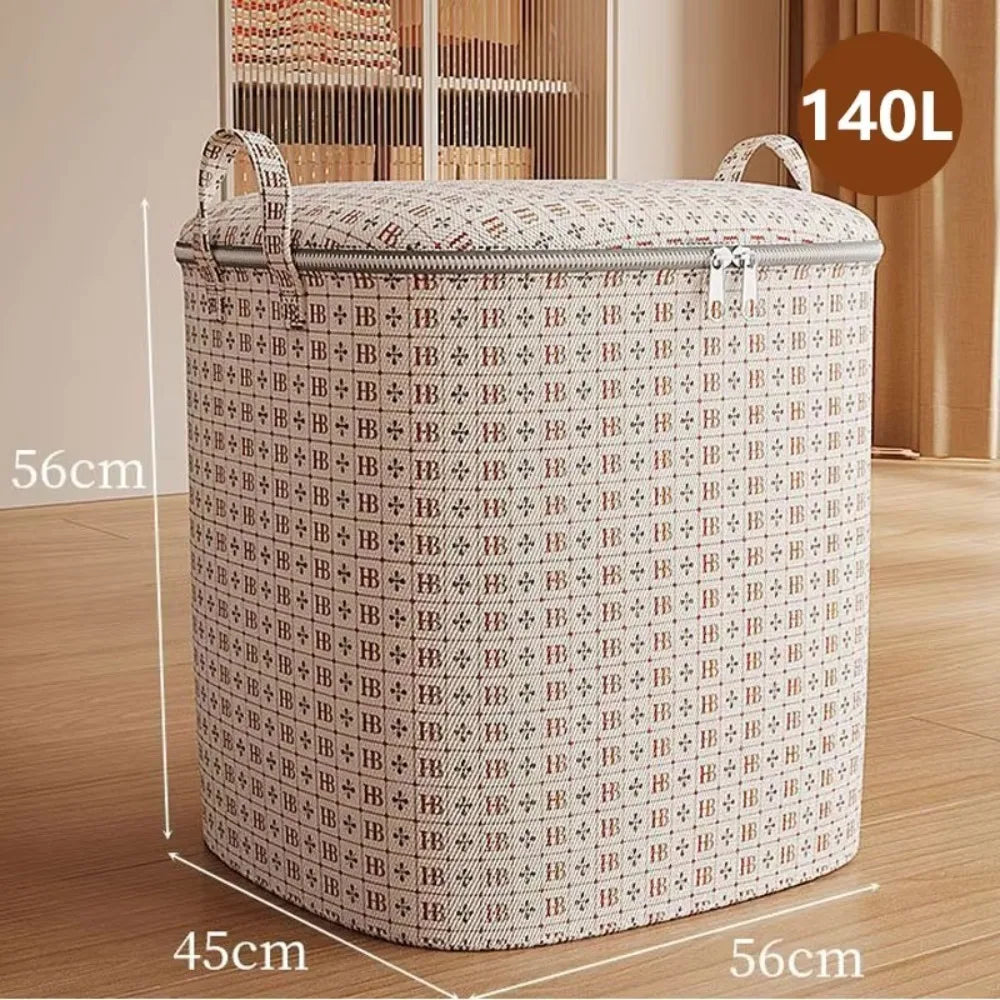 Foldable Dust-Proof Storage Basket with Handles – 100–210L