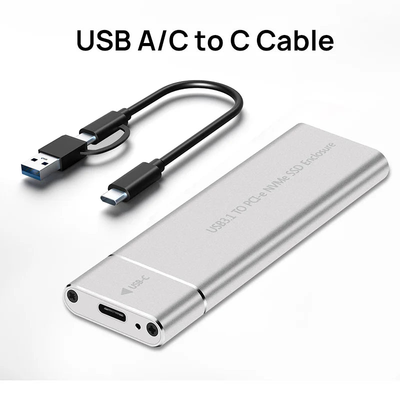 M.2 NVMe SSD Enclosure 2230–2280 USB-C 10Gbps Aluminum Case