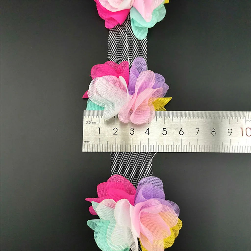 60-Piece Colorful Petal Chiffon Lace Ribbon Set – Crafts & Gifts