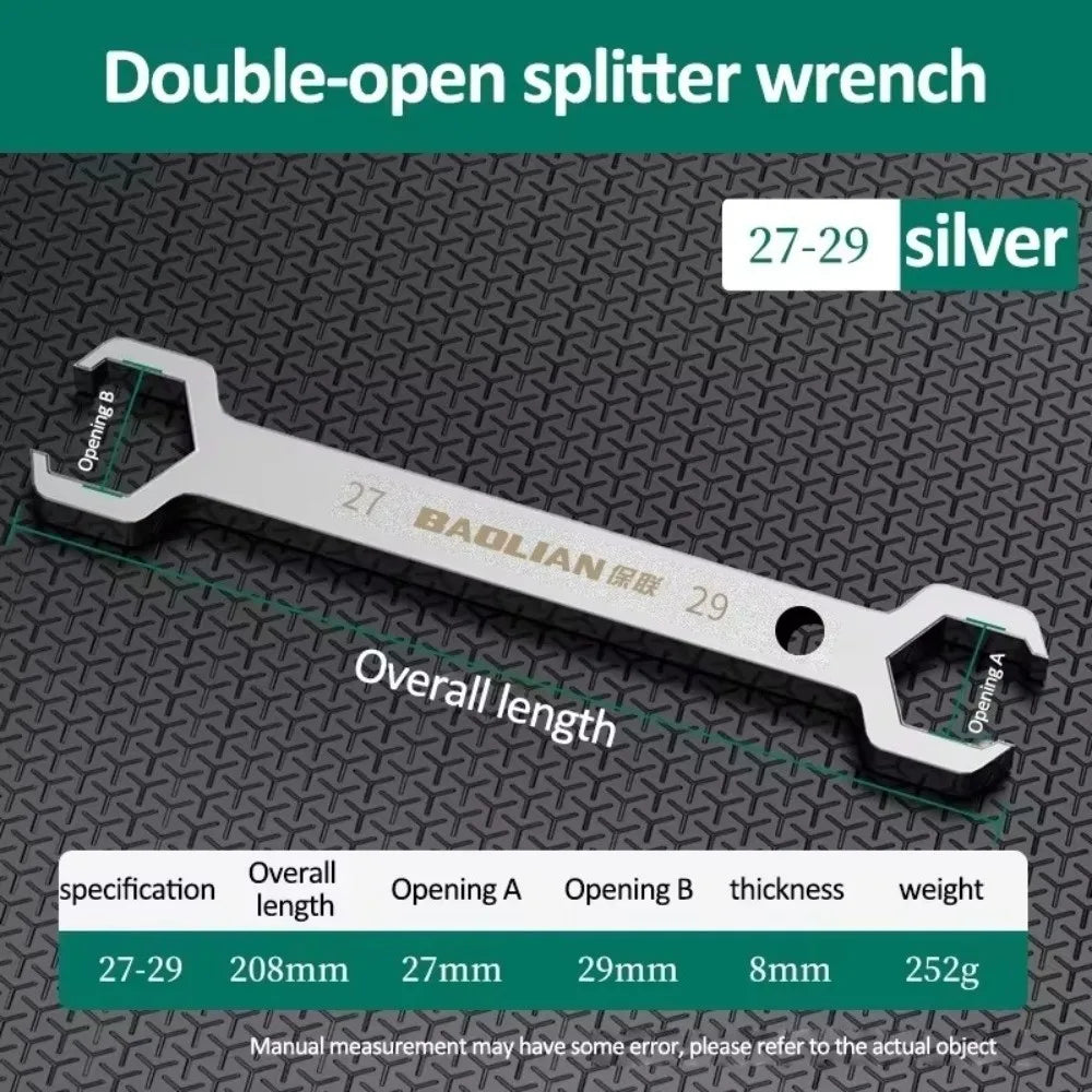 Double-Ended Open End Wrench 27/29mm 28/30mm | Stainless Steel