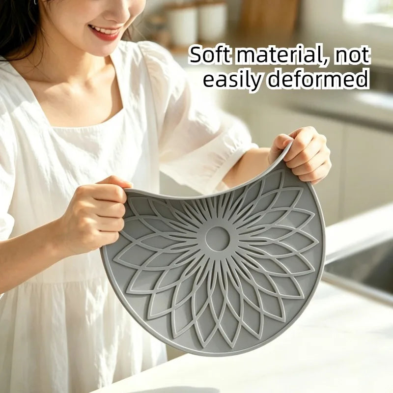 Round Mandala Silicone Trivet Mat – Non-Slip Heat Resistant