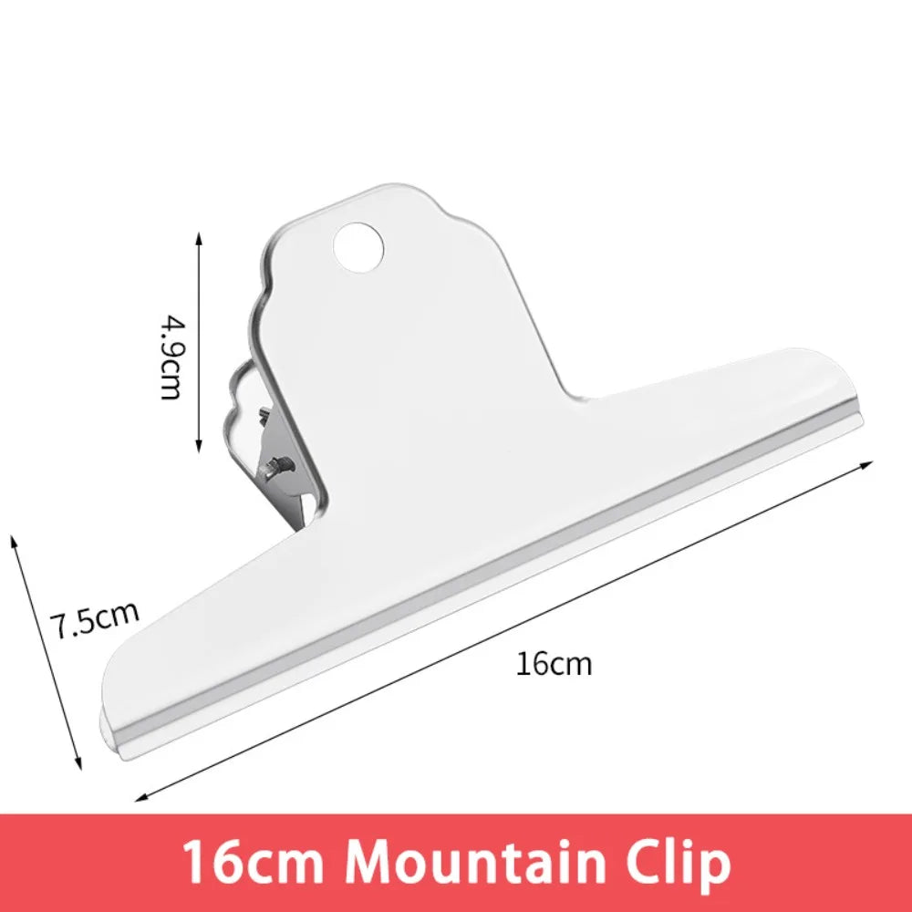 Stainless Steel Metal Binder Clips – Multi-Size Round/Flat/Mountain