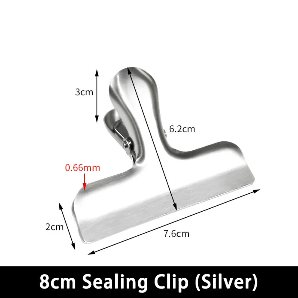 Stainless Steel Metal Binder Clips – Multi-Size Round/Flat/Mountain