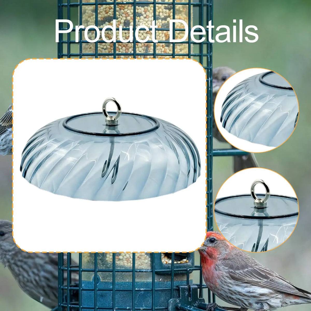 Squirrel Baffle Weatherproof Dome Cover for Bird Feeders