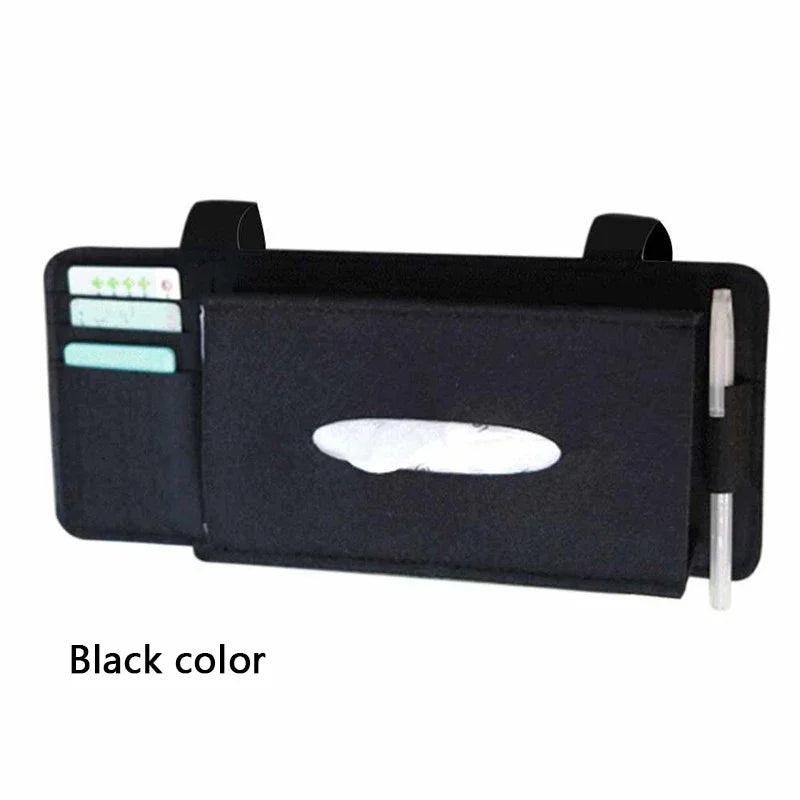 Felt Car Tissue Box Sun Visor Hanging Storage Organizer
