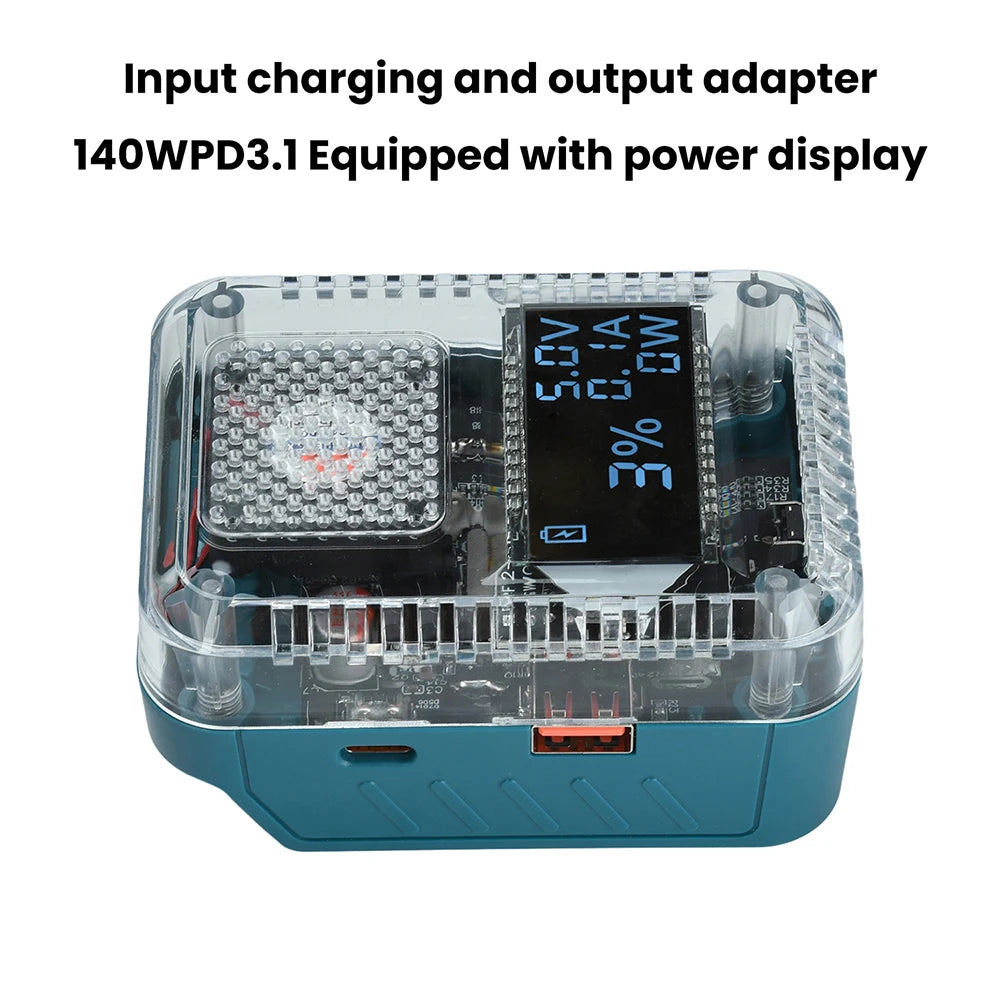 PD3.1 140W Bidirectional Li-Ion Battery Charger – Type-C Display