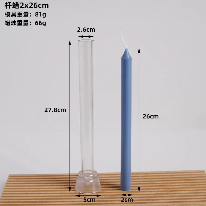 Vertical Stripe Pillar Candle Mould – DIY Plastic Mold Kit