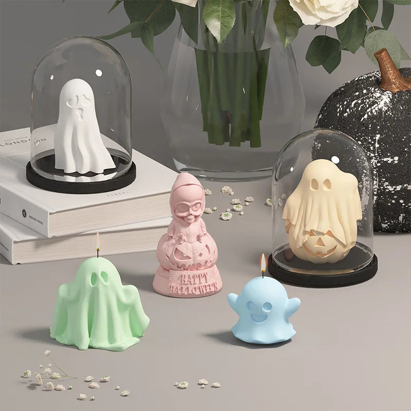 3D Halloween Silicone Molds – Ghost, Pumpkin & Skull DIY Set