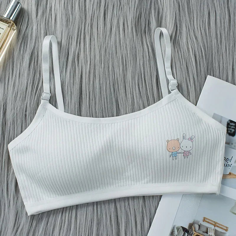 Girls Training Bra – Seamless Soft Cotton Sports Bra Ages 7–13