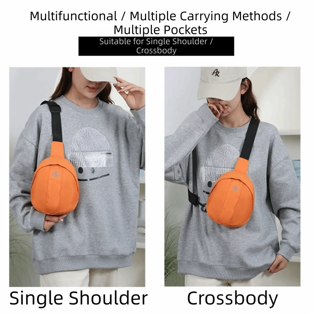 Nylon Crossbody Chest Bag – Water-Resistant Unisex Shoulder Bag