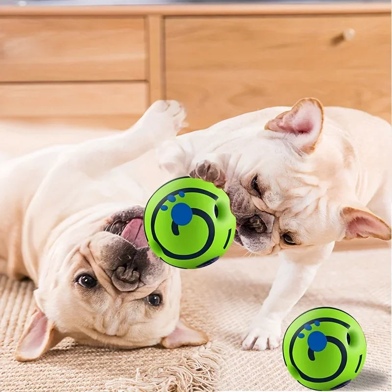 Squeaky Wobble Dog Ball – Interactive Puzzle Toy