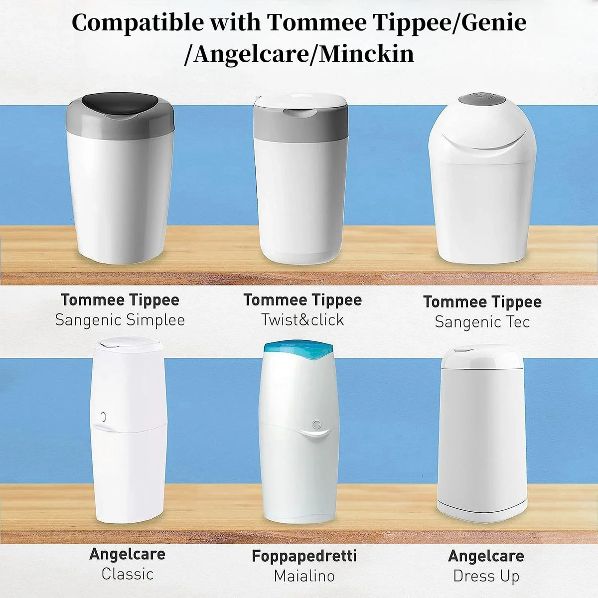 Universal Diaper Pail Refill Bags – Odor-Lock & Eco-Friendly