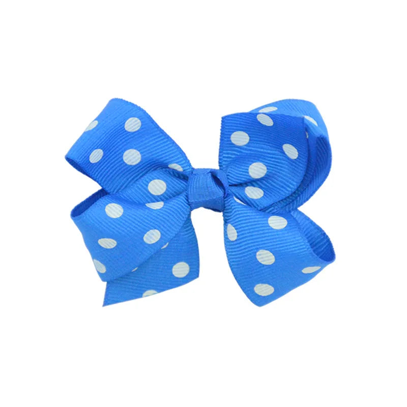 12-Pack Handmade Grosgrain Ribbon Bow Hair Clips for Girls