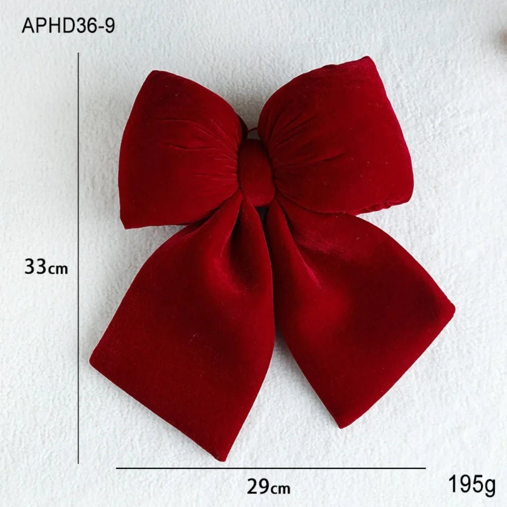 Velvet Bowknot Christmas Ornament | Hanging Bow Pendant Décor