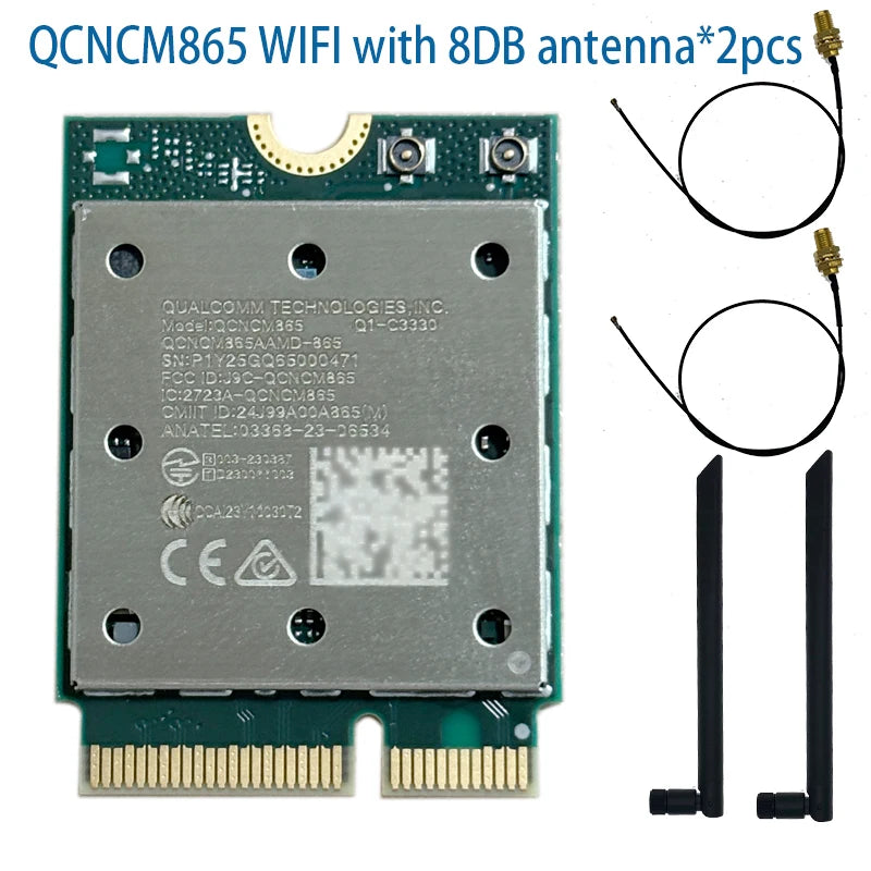WDXUN QCNCM865 Wi-Fi 7 Bluetooth 5.4 NGFF Combo Module