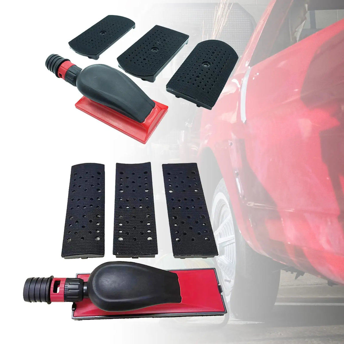 Adjustable Hand Sanding Block with Interchangeable Boards