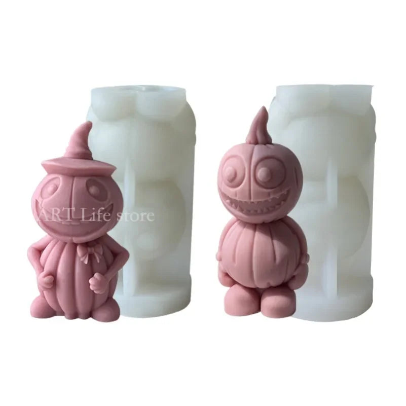 3D Skull & Pumpkin Silicone Molds – Halloween Candle & Resin