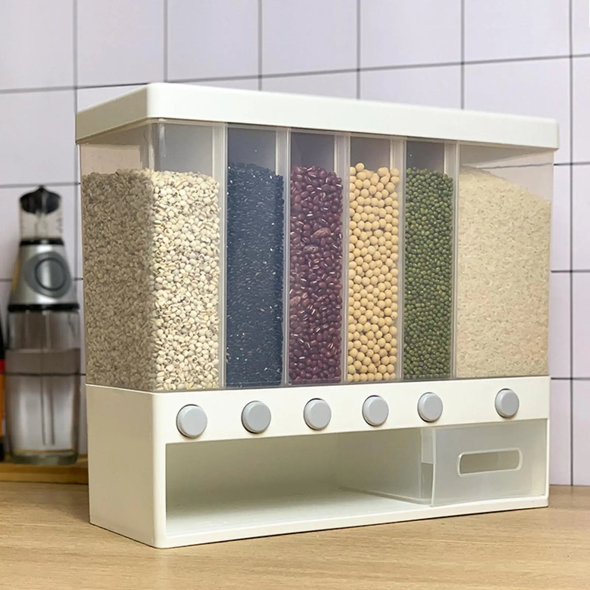 Wall-Mounted Cereal Dispenser – 10L Dry Food Storage Organizer