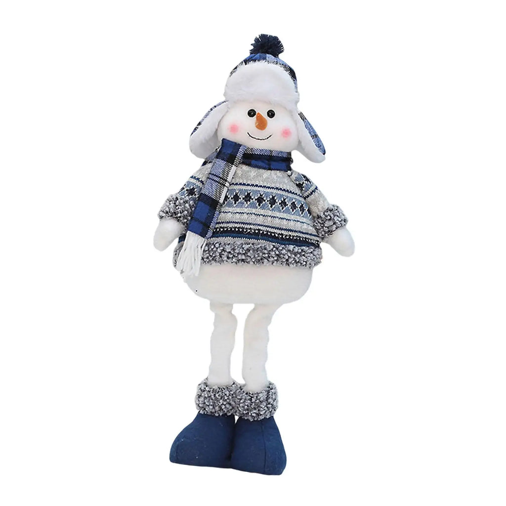 Christmas Snowman Plush Doll | Extendable Legs Holiday Decor