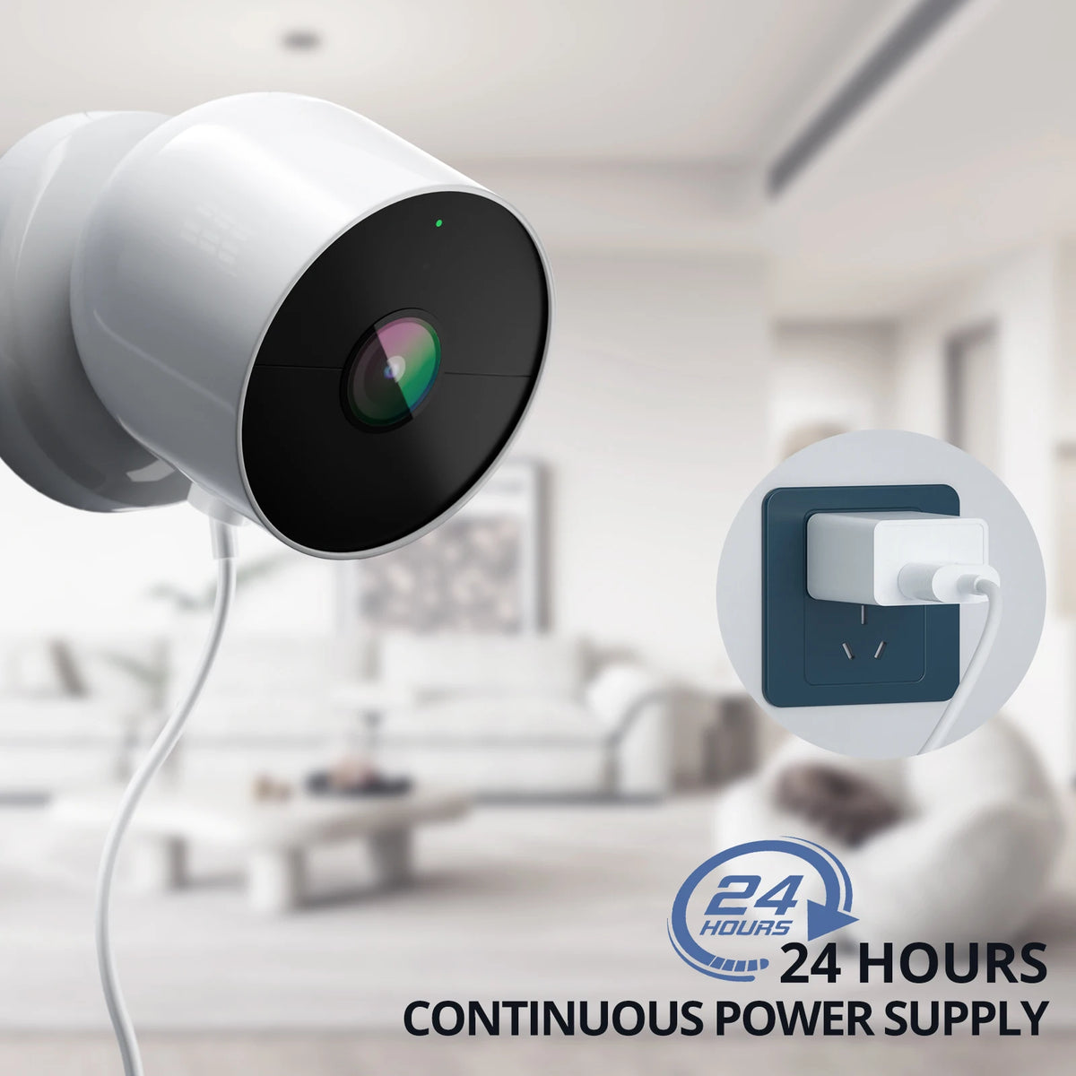 Weatherproof USB Charging Cable for Google Nest Cam Outdoor