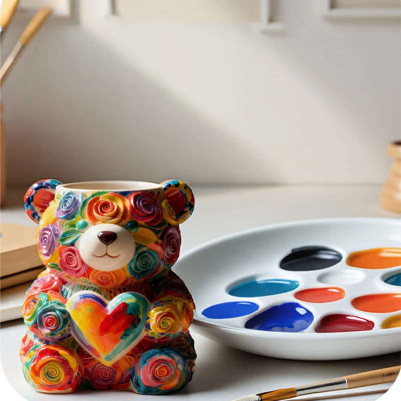 Love Bear Silicone Mold – Candle Cup, Flower Pot & Gypsum